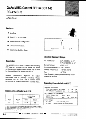 AS004L1-08 Datasheet PDF Alpha Industries