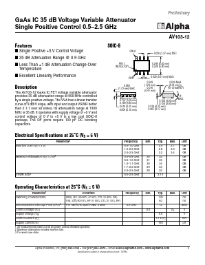 AV103-12 Datasheet PDF Alpha Industries