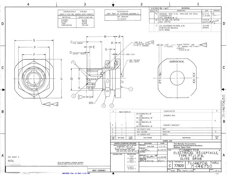 PT07A-12-10P(SR) Datasheet PDF Amphenol Aerospace
