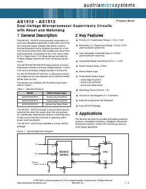 AS1912 Datasheet PDF austriamicrosystems AG