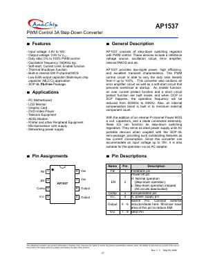 AP1537 Datasheet PDF Anachip Corporation