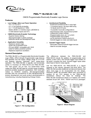 PEEL18LV8ZPI-35 Datasheet PDF Anachip Corporation