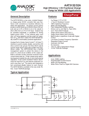 AAT3132AITP-1-T1 Datasheet PDF Analog Technology Inc