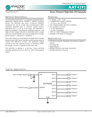 AAT4292 Datasheet PDF Analog Technology Inc