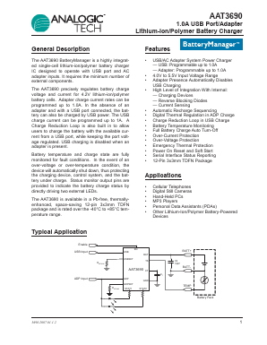 AAT3690 Datasheet PDF Analog Technology Inc