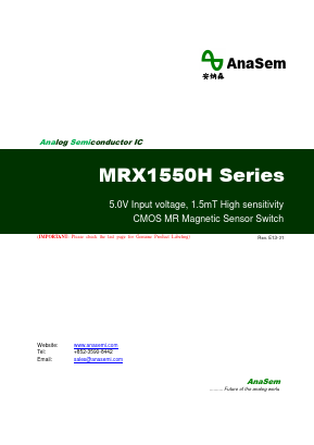 MRX1550H Datasheet PDF AnaSem Semiconductors