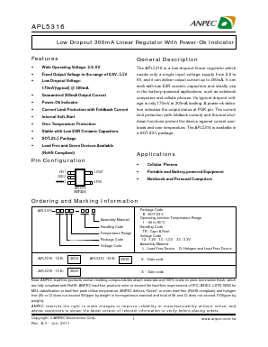 APL5316 Datasheet PDF Anpec Electronics