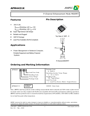 APM4431KC-TUL Datasheet PDF Anpec Electronics