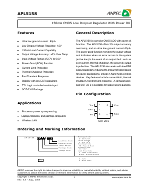 APL5158-12BC-TRL Datasheet PDF Anpec Electronics