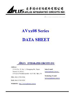 AV2108 Datasheet PDF APLUS INTEGRATED CIRCUITS