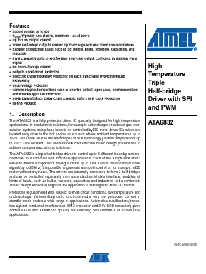 ATA6832 Datasheet PDF Atmel Corporation