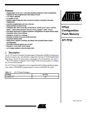 AT17F32 Datasheet PDF Atmel Corporation