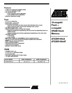 AT52BR1664AT-90CI Datasheet PDF Atmel Corporation