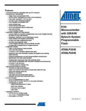 AT89LP3240-20PU Datasheet PDF Atmel Corporation