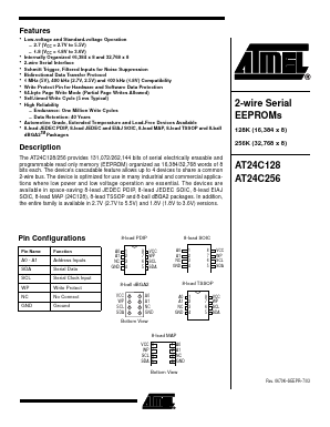 AT24C128N-10SJ-1.8 Datasheet PDF Atmel Corporation