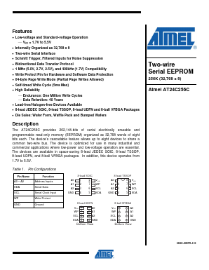 AT24C256C-SSUL-B Datasheet PDF Atmel Corporation