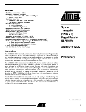 AT28C010-12DK Datasheet PDF Atmel Corporation