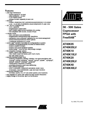 AT40K20-2DQC Datasheet PDF Atmel Corporation