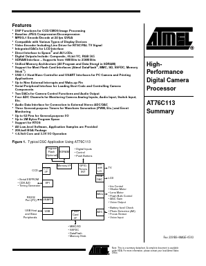 AT76C113-HU Datasheet PDF Atmel Corporation