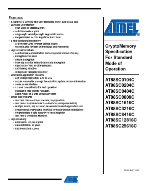 AT88SC0204C Datasheet PDF Atmel Corporation