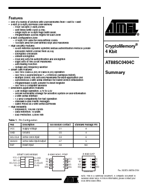 AT88SC0404C-PI Datasheet PDF Atmel Corporation