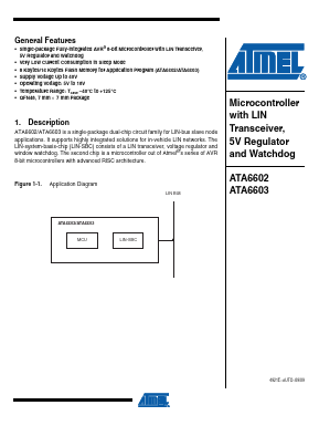ATA6603P-PLQW Datasheet PDF Atmel Corporation