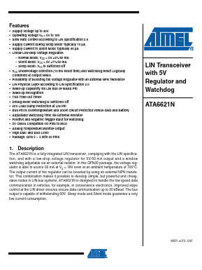 ATA6621N Datasheet PDF Atmel Corporation