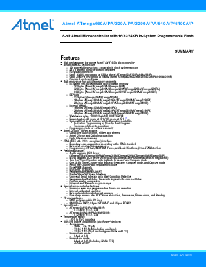 ATMEGA329A-ANR Datasheet PDF Atmel Corporation