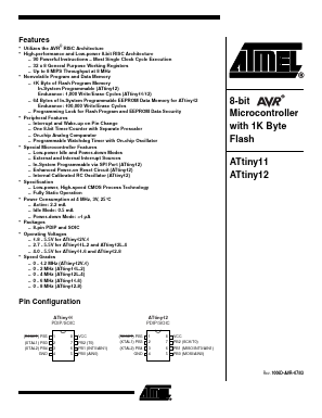 ATTINY11L-2PI Datasheet PDF Atmel Corporation