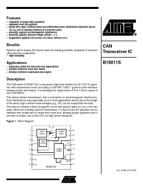 B10011S-MFPG1 Datasheet PDF Atmel Corporation