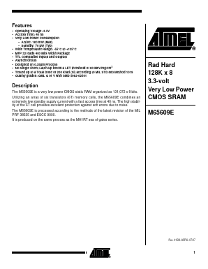 5962-0250101QXC Datasheet PDF Atmel Corporation