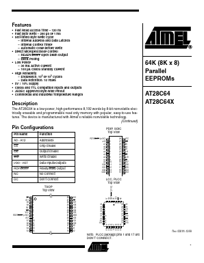 AT28C64-15TI Datasheet PDF Atmel Corporation