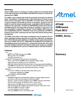 ATSAM4LS2AA Datasheet PDF Atmel Corporation