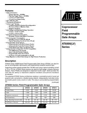 AT6003-2JC Datasheet PDF Atmel Corporation