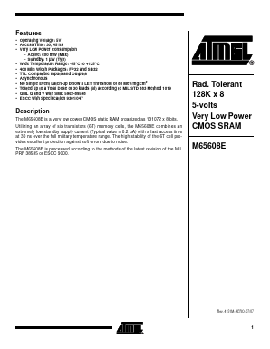 930104702 Datasheet PDF Atmel Corporation