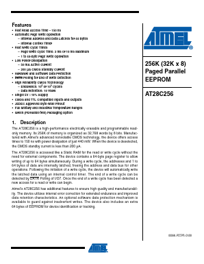 AT28C256F Datasheet PDF Atmel Corporation