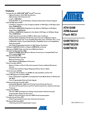 AT91SAM7SE32B-AU_ Datasheet PDF Atmel Corporation