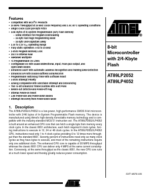 AT89LP2052-20SI Datasheet PDF Atmel Corporation