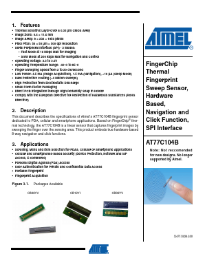 AT77C104B-CB09YV Datasheet PDF Atmel Corporation