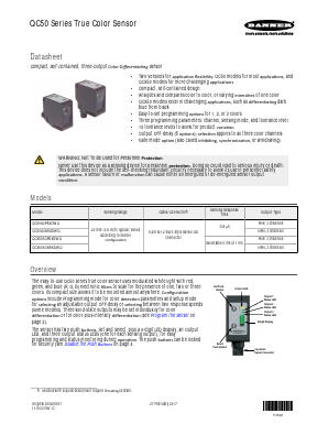 QCX50A3P6XDWQ Datasheet PDF Banner Engineering Corp.