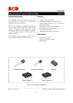 AS78L05 Datasheet PDF BCD Semiconductor