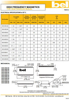S553-6500-66 Datasheet PDF Bel Fuse Inc.