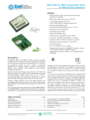 40IMX15-05-8RG-G Datasheet PDF Bel Fuse Inc.