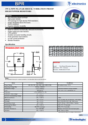 BPR Datasheet PDF BI Technologies