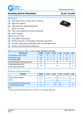 SL22F Datasheet PDF Galaxy Semi-Conductor