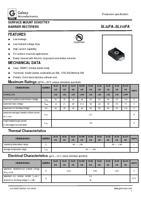 SL39FA Datasheet PDF Galaxy Semi-Conductor