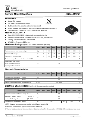 RS3D Datasheet PDF Galaxy Semi-Conductor