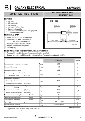 STPR320Z Datasheet PDF Galaxy Semi-Conductor