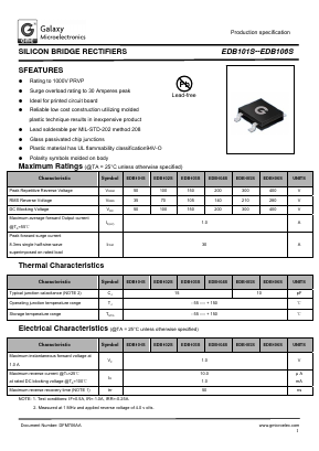 EDB105S Datasheet PDF Galaxy Semi-Conductor