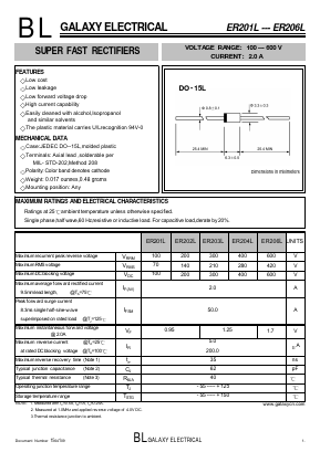 ER201L Datasheet PDF Galaxy Semi-Conductor